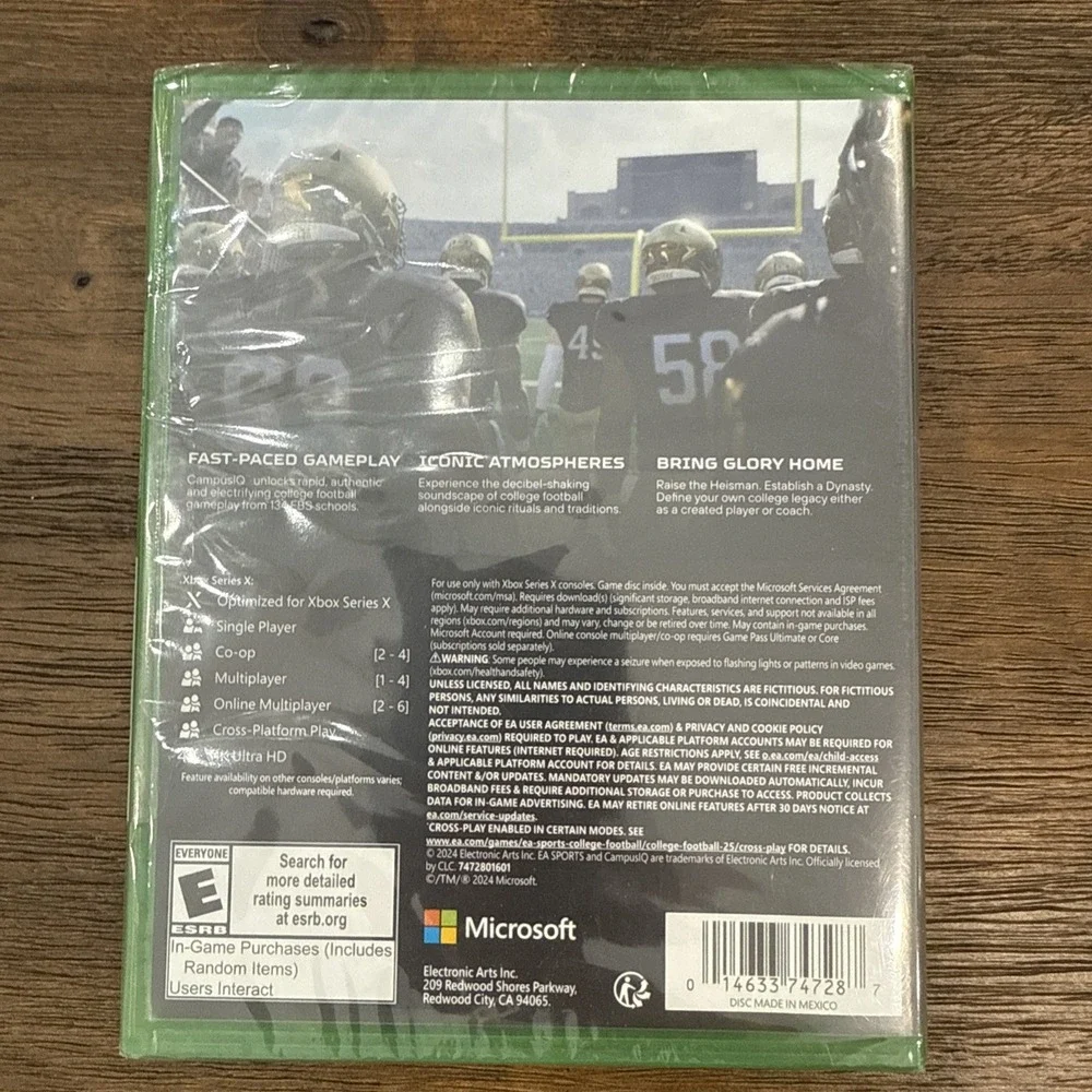 Xbox College Football 25‎  Microsoft Xbox Series X NEW SEALED